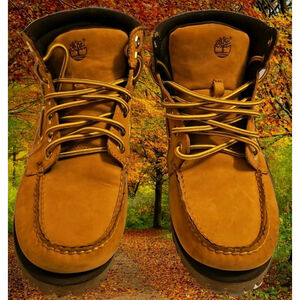 Timberland Oakwell 6" Moc Toe Nubuck Wheat Boot Mens Size US 8.5 UK 8 EU 42